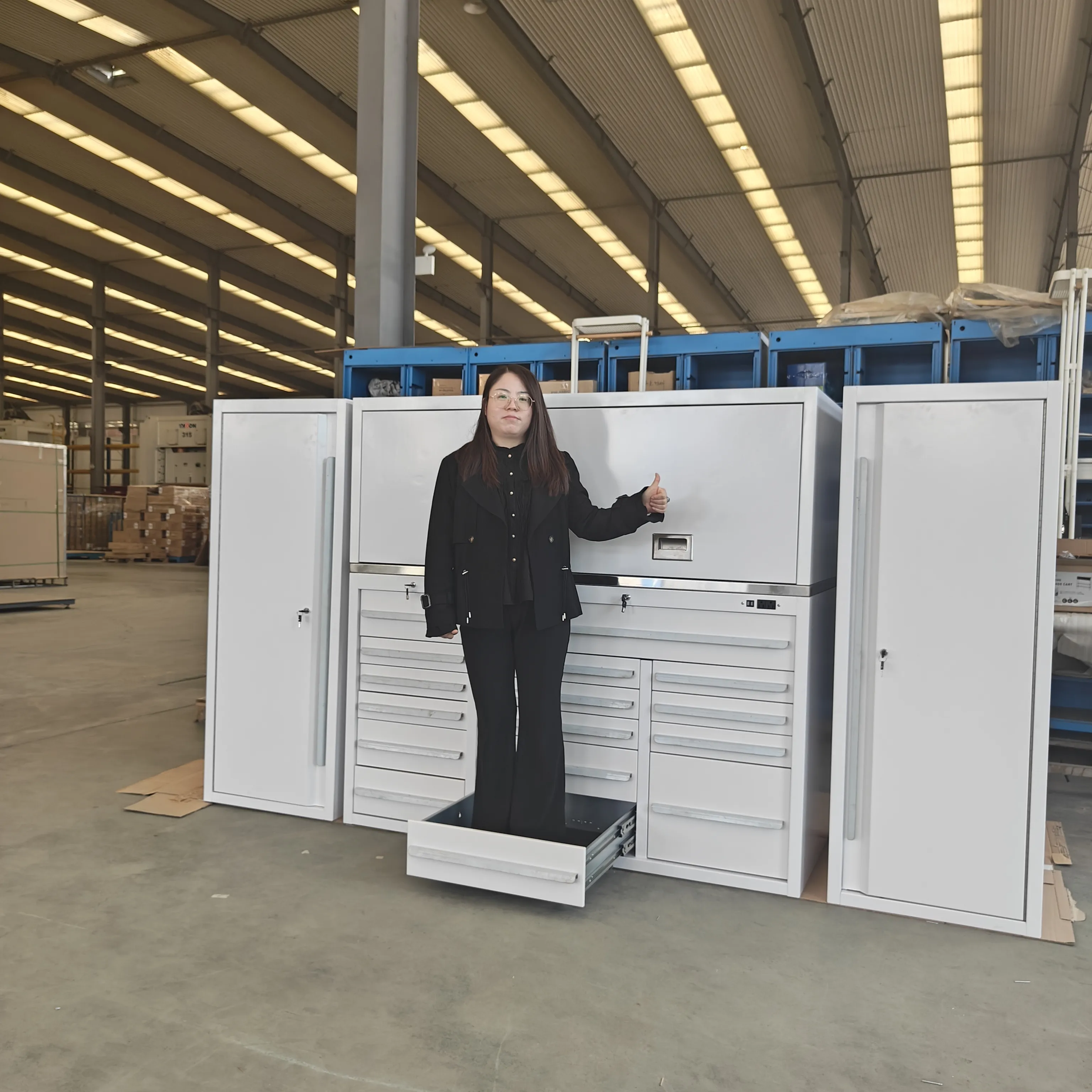 White tool cabinet