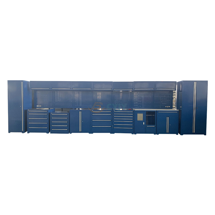 Blue Metal Garage Storage System