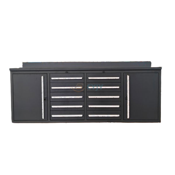 Double-door Ten-drawer Metal Workbench