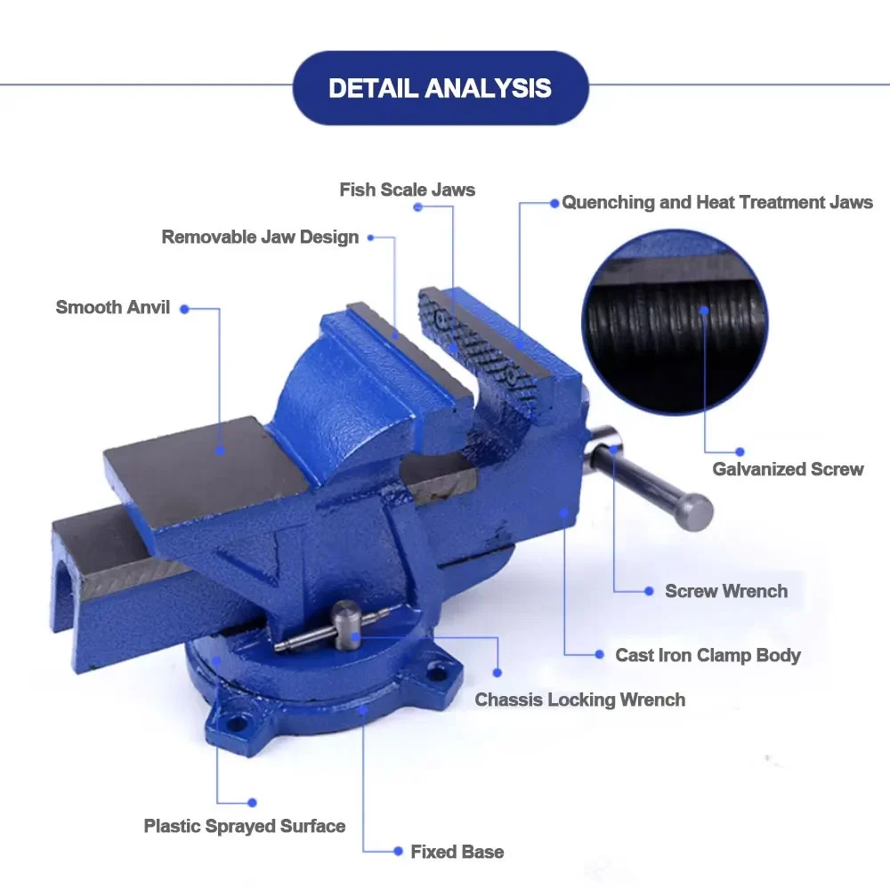 Wear-resistant Bench Vise